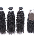 Luxury Deep Wave Bundles with a Lace Closure (14") - London Virgin Hair