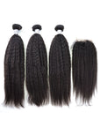 Luxury Kinky Straight Bundles with a Lace Closure (14") - London Virgin Hair