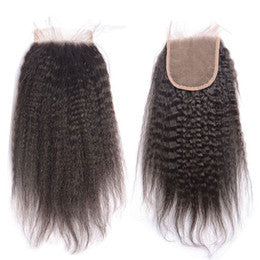 Luxury Kinky Straight Closure - Free-Part - London Virgin Hair