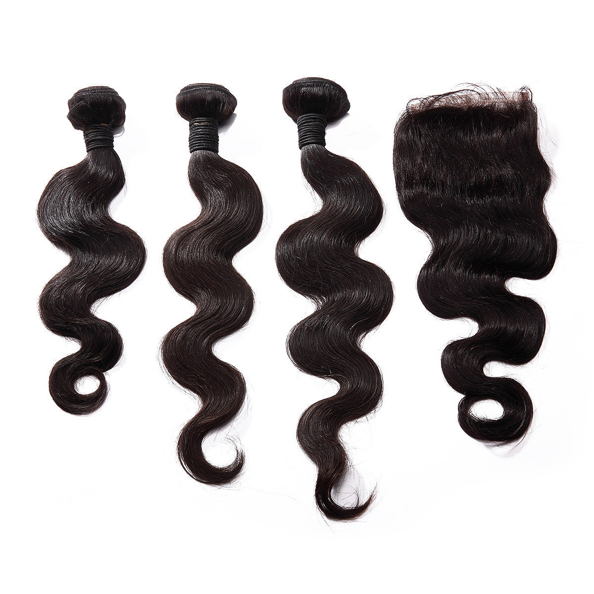 Luxury Body Wave Bundles with a Lace Closure (14") - London Virgin Hair 