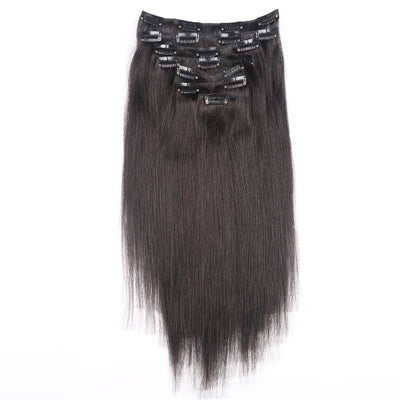 Luxury Straight Clip Ins - Natural Colour - London Virgin Hair 