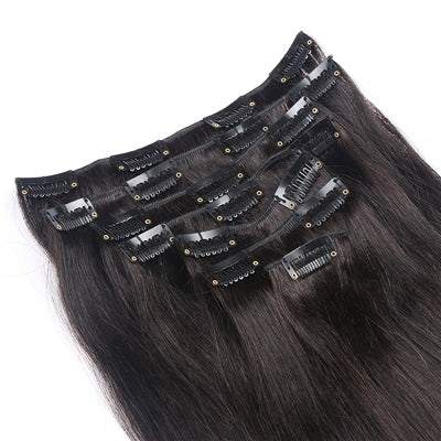Luxury Straight Clip Ins - Natural Colour - London Virgin Hair 
