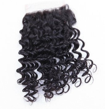 Luxury Deep Wave Closure - Free-Part - London Virgin Hair 