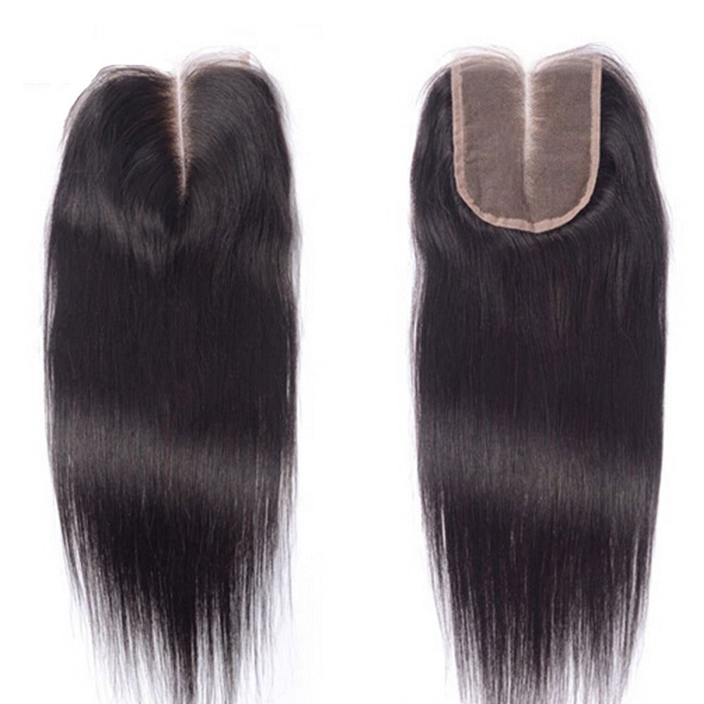 Luxury Straight Closure - Middle-Part - London Virgin Hair 