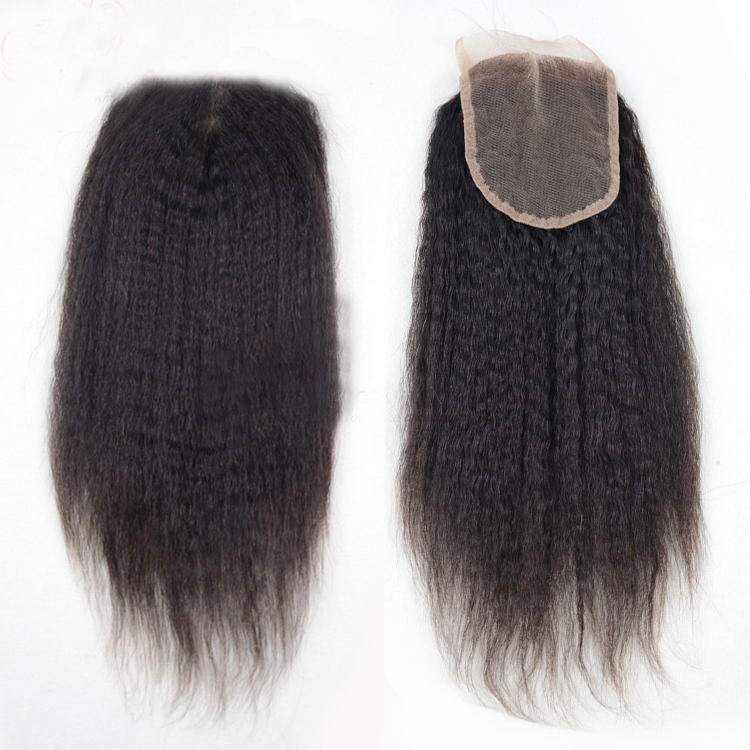 Luxury Kinky Straight Closure - Middle-Part - London Virgin Hair 