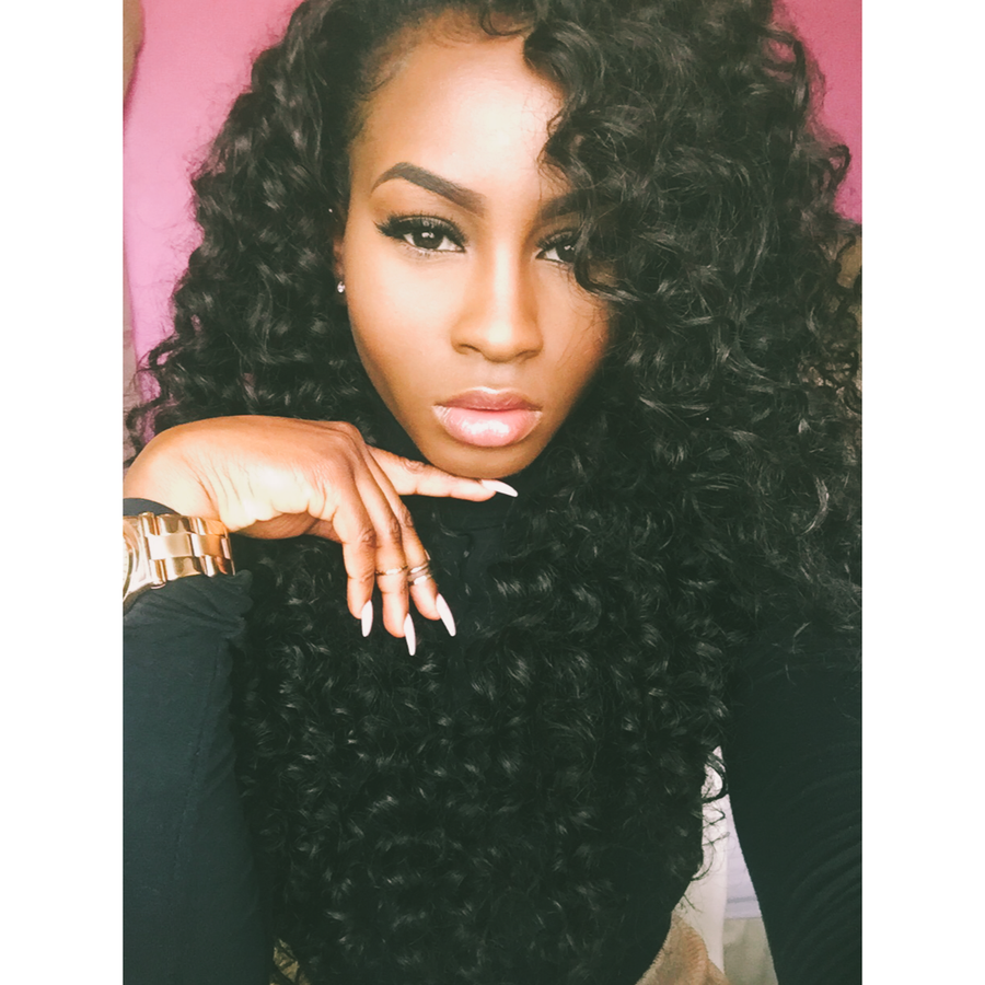 Luxury Deep Wave Bundles with a Lace Closure (14